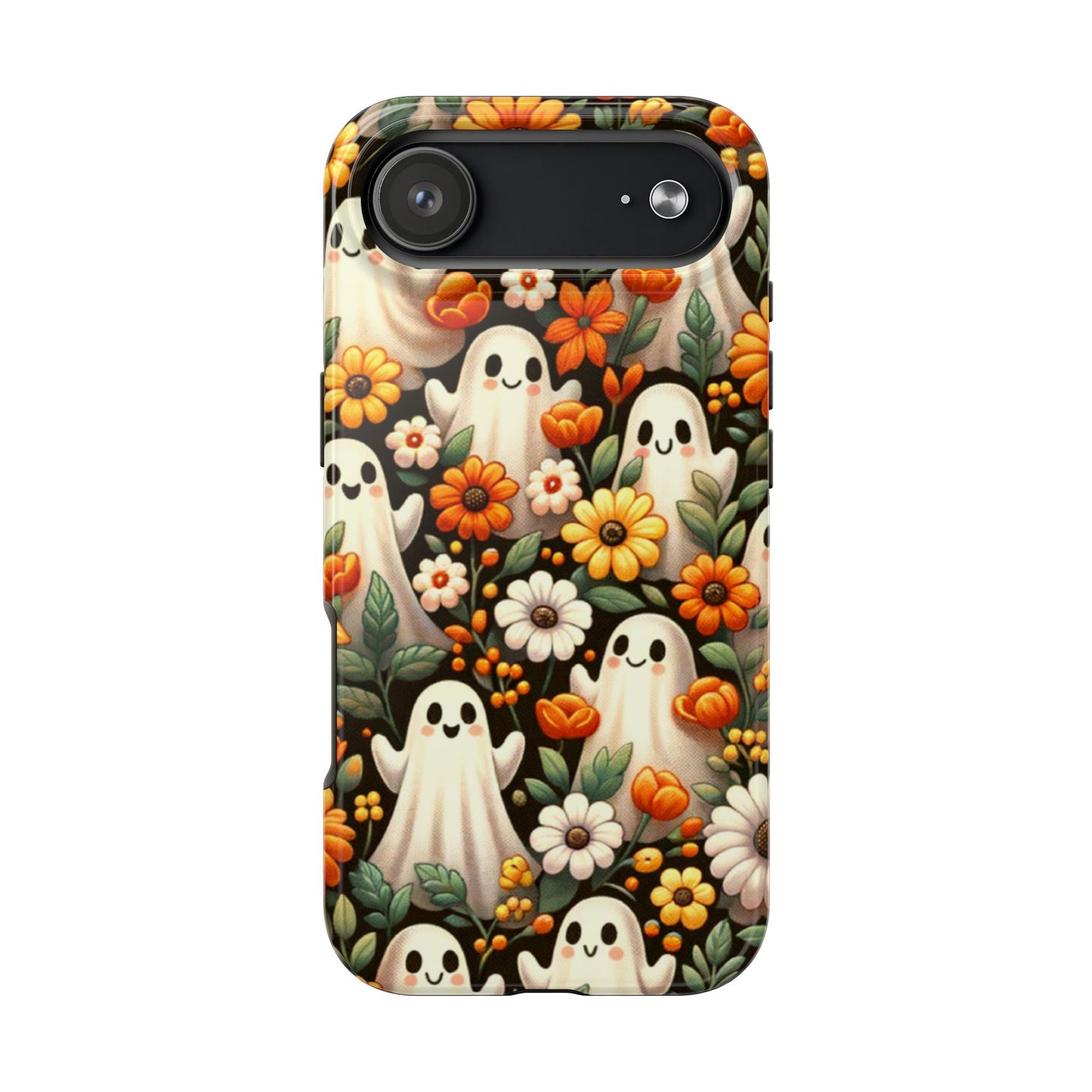 Whimsical Ghost Floral Halloween Phone Case | Tough and Stylish Protection