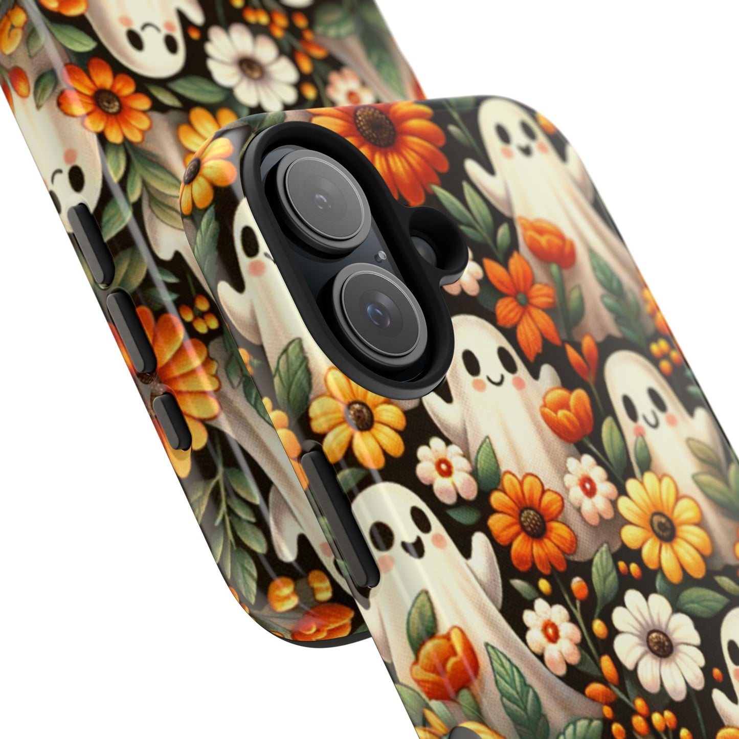 Whimsical Ghost Floral Halloween Phone Case | Tough and Stylish Protection