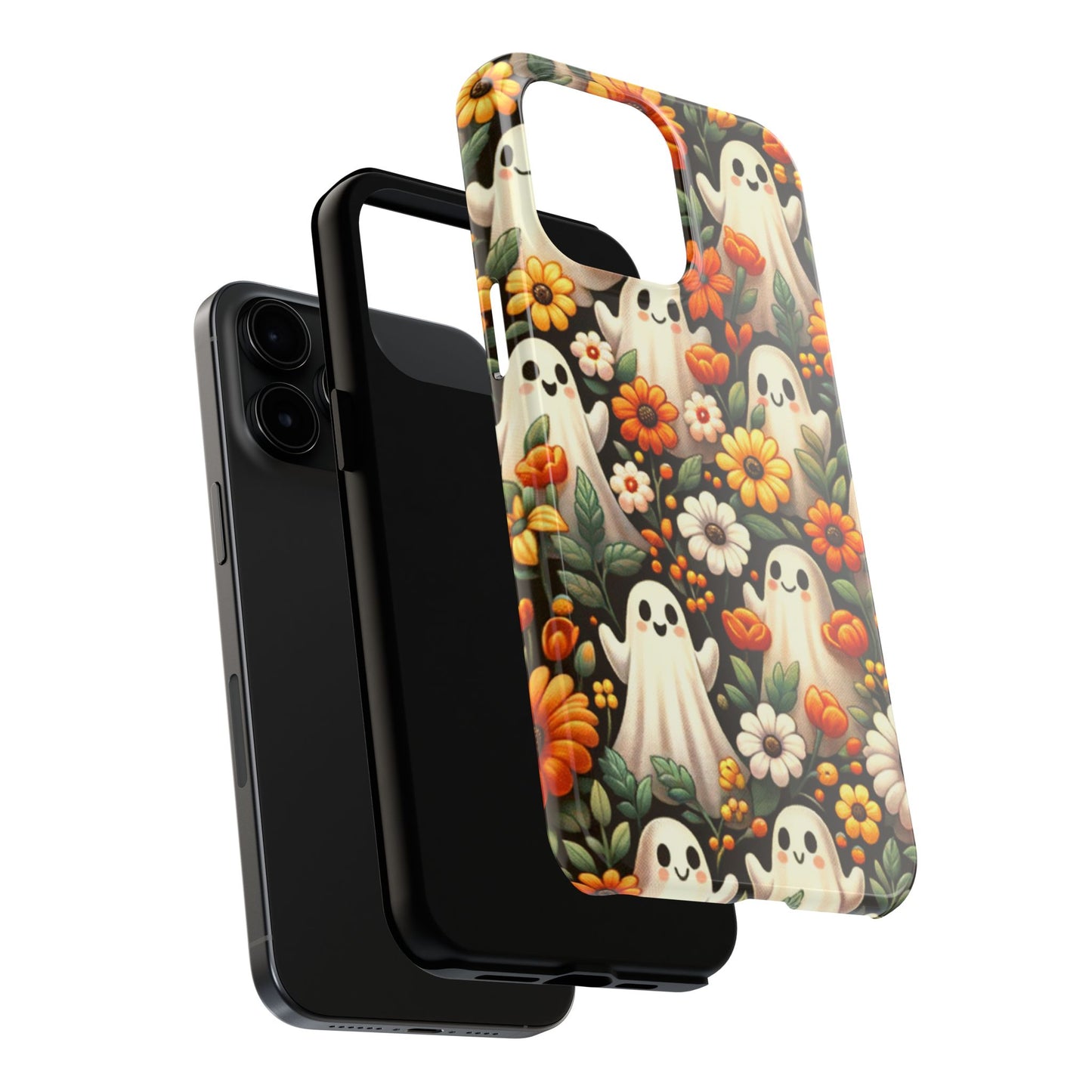 Whimsical Ghost Floral Halloween Phone Case | Tough and Stylish Protection