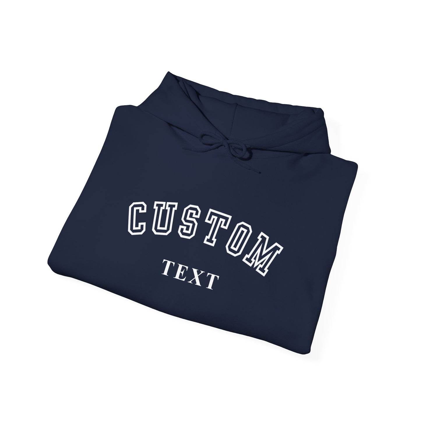 Custom Arch Text Hoodie - Personalized University Style Pullover