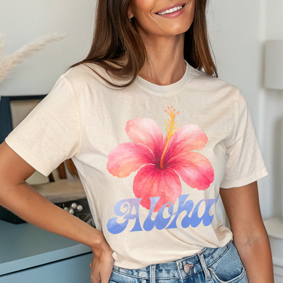 Aloha Floral T-Shirt | Summer Vibes Beachwear & Vacation Essential