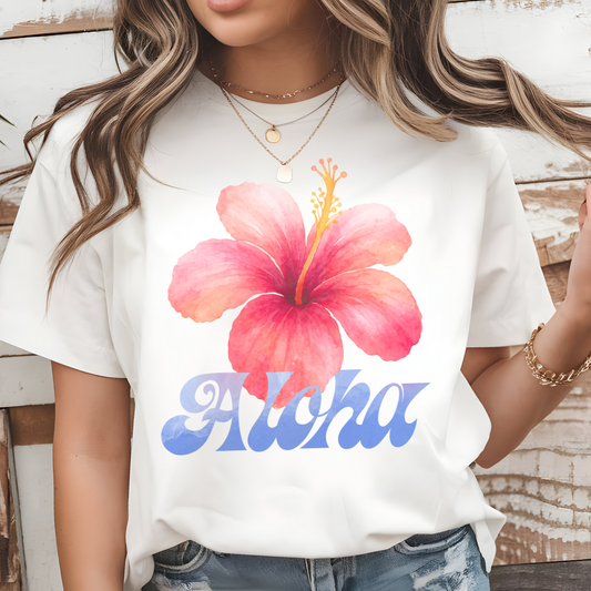 Aloha Floral T-Shirt | Summer Vibes Beachwear & Vacation Essential